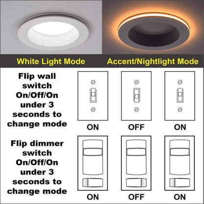 Commercial Electric 4 in. Color Selectable CCT LED Recessed Light Trim