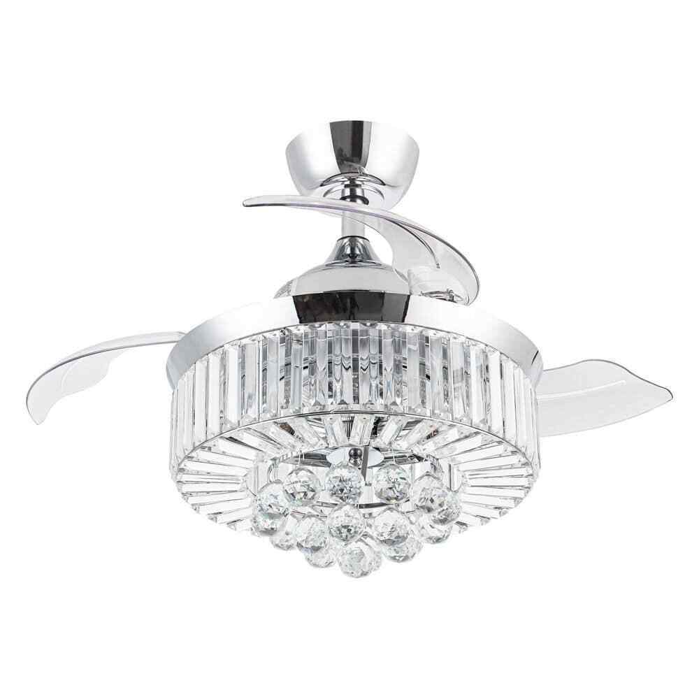 Parrot Uncle Broxburne Retractable 3-Blade Ceiling Fan w/ Light Kit and Remote