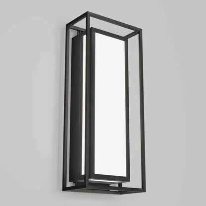 Artika Ghost Black Modern Integrated LED Outdoor Hardwired Light Lantern Sconce