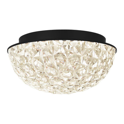 Home Decorators Ellis Place Matte Black LED Round Flush Mount Ceiling Light