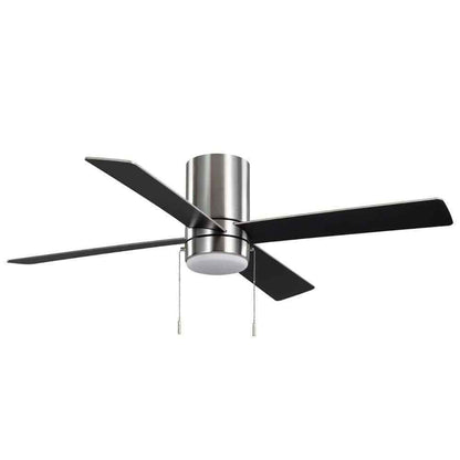Hampton Bay Scenic 52 in. LED Indoor Brushed Nickel Hugger Ceiling Fan
