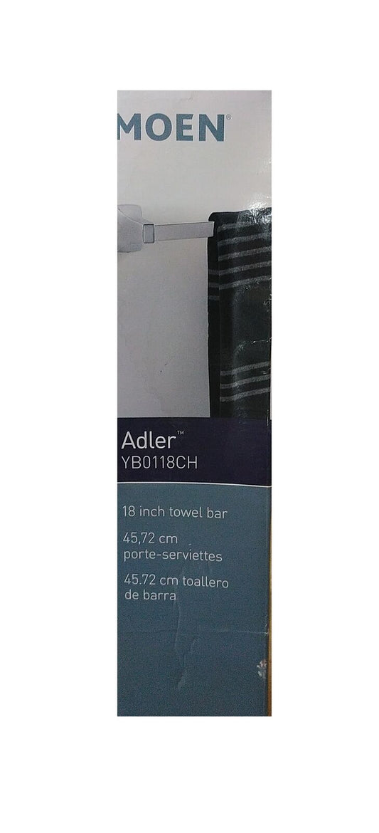 MOEN Adler 18 in. Wall Mounted Towel Bar in Chrome YB0118CH