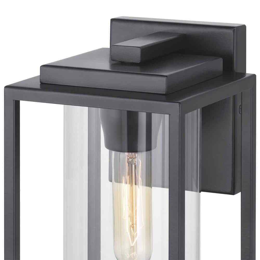 Progress Lighting Macstreet 1-Light Matte Black Modern Outdoor Wall Lantern
