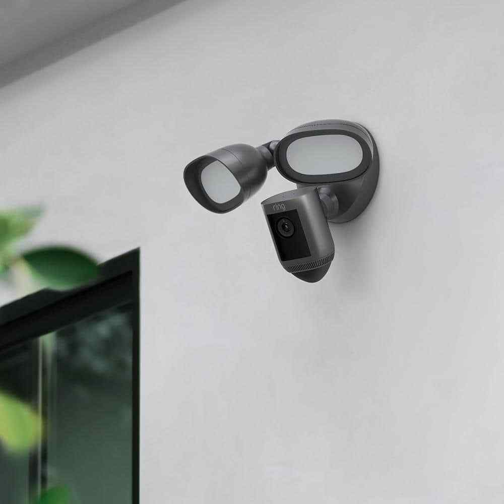 Ring Floodlight Cam Wired Pro Smart Security Video Camera w/ 2 LED Lights Wifi