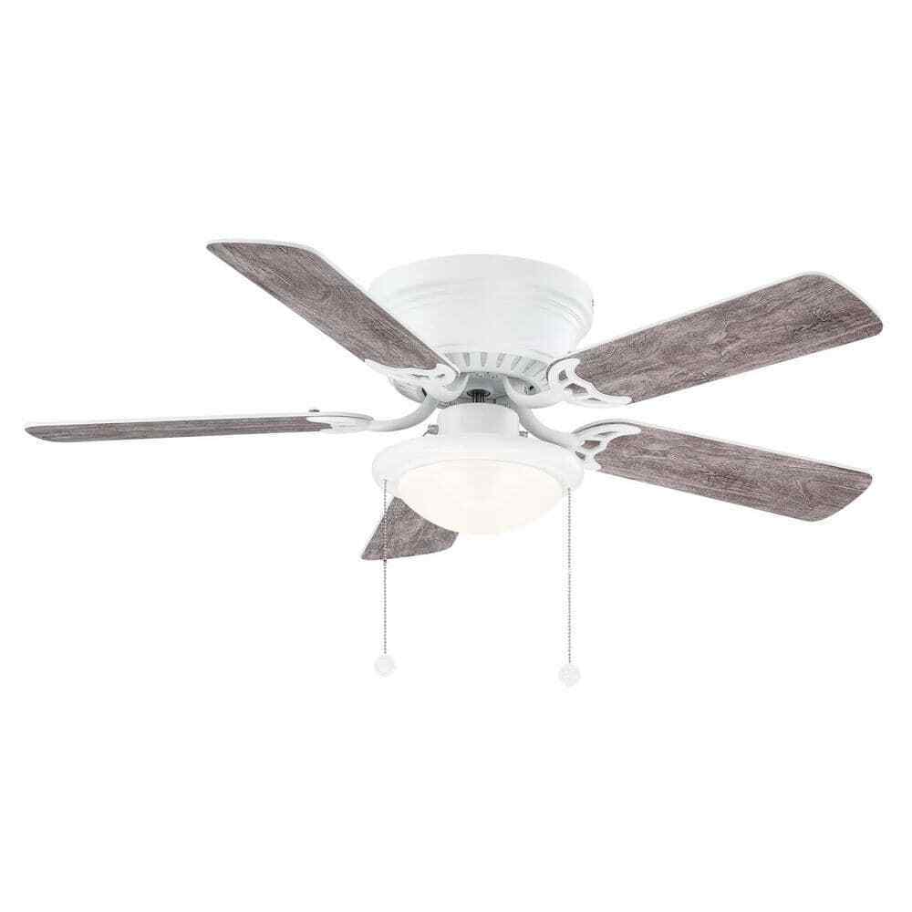 Hugger 44 in. LED Matte White Ceiling Fan AL383CP-MWH