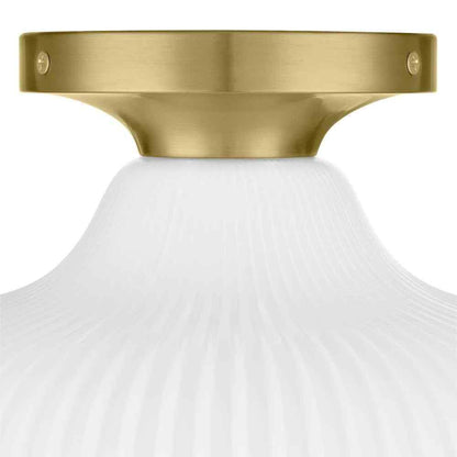 Home Decorators Pompton 12 in. 1-Light Gold Semi-Flush Mount Ceiling Light