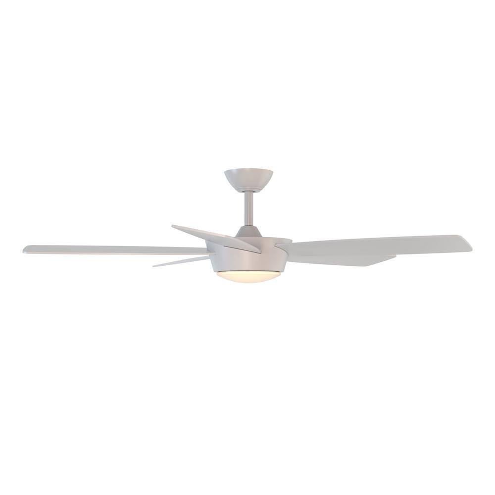 Breezism Eudora 52 in. LED Indoor White Ceiling Fan with Remote 52X2384L-MWH