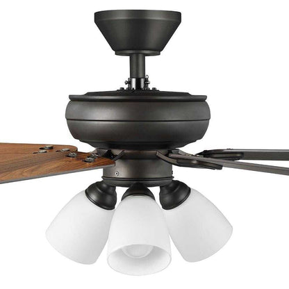 Hampton Bay Riley 44 in. Indoor LED Bronze Ceiling Fan w/Remote + Light Kit