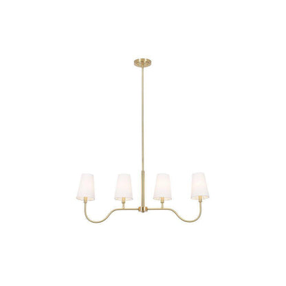 Hampton Bay Vernon Hills 4-Light Antique Brass Island Pendant Light