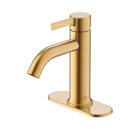 Glacier Bay Ryden Single Hole Single-Handle Bathroom Faucet in Brushed Gold