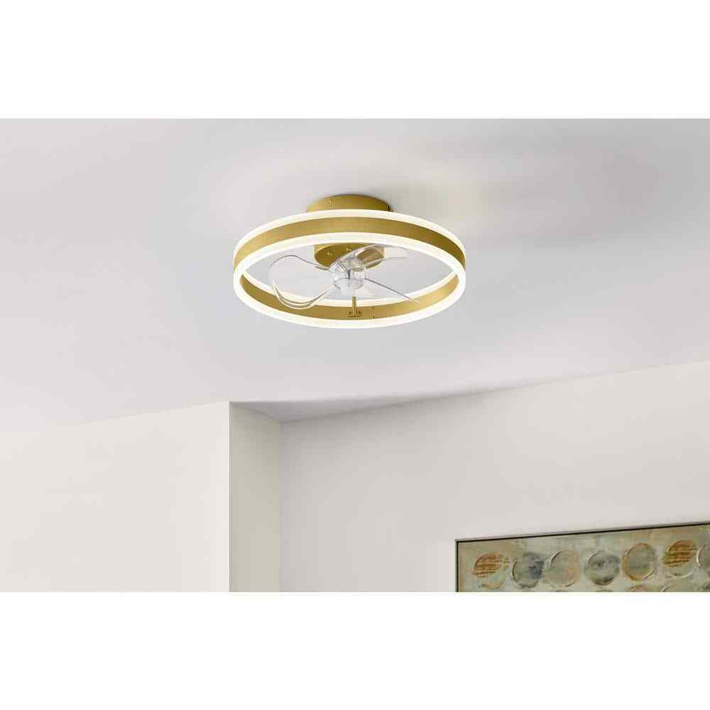 Hampton Bay Preen 20 in. LED Indoor Gold Ceiling Fan with light and remote