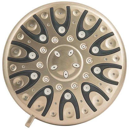 Glacier Bay Raincan 6 -Spray Round Shower Head Adjustable Heads Brushed Nickel