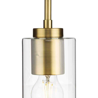 Progress Lighting Cofield 4 in. 1-Light Vintage Brass Transitional Pendant