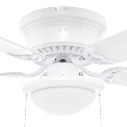 Hugger 52 in. LED Indoor White Ceiling Fan with Light Kit AL383LED-WH