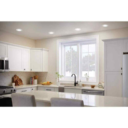 Commercial Electric 5/6 in. Integrated LED White Dimmable Recessed Light Trim