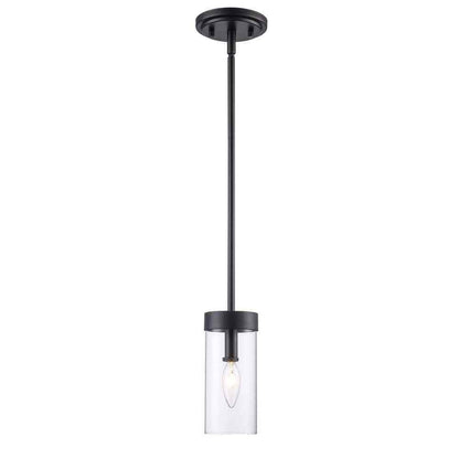 Bel Air Lighting Meadowlark 1-Light Black Mini Pendant Light Fixture