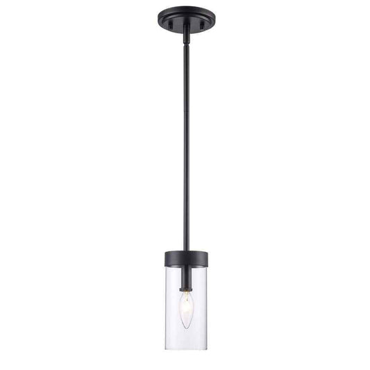 Bel Air Lighting Meadowlark 1-Light Black Mini Pendant Light Fixture