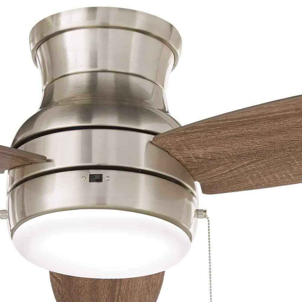 Home Decorators Ashby Park 44 in. LED Brushed Nickel Ceiling Fan w/ Light Kit