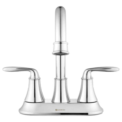 Glacier Bay Sadira 4 in. Centerset 2-Handle High-Arc Bathroom Faucet in Chrome