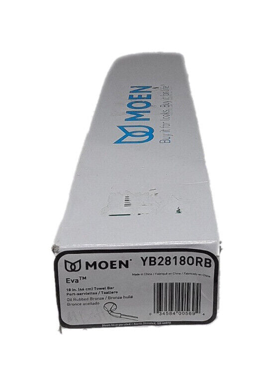 MOEN Eva 18 in. Towel Bar in Oil Rubbed Bronze YB2818ORB