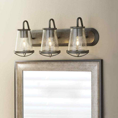 Home Decorators Georgina 24 in. 3-light Weathered Iron Industrial Indoor Vanity
