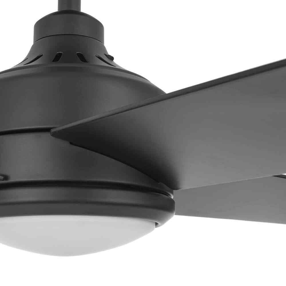 Home Decorators Mercer 52 in. LED Indoor Black Ceiling Fan w/ Light and Remote