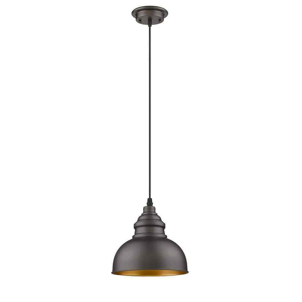 Jushua 1-Light Oil Rubbed Bronze Kitchen Island Dimmable Mini Pendant