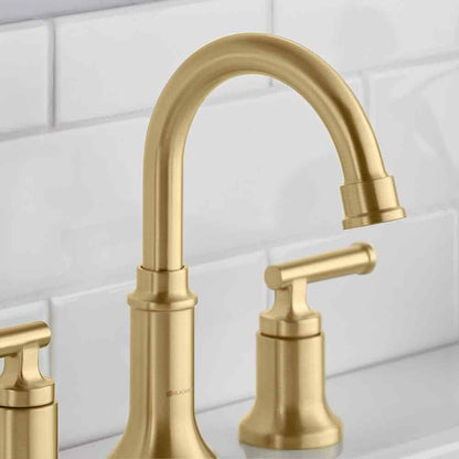 Glacier Bay Oswell 8 in. Widespread 2-Handle High-Arc Bathroom Faucet Matte Gold
