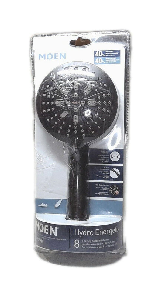 MOEN HydroEnergetix 8-Spray Wall Mount Single Handheld Shower Head Bronze