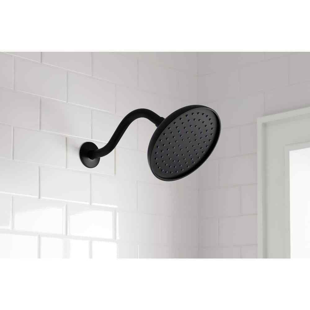 Glacier Bay 1-Spray Patterns w/ 1.8 GPM 7.4 in. Tub Wall Mount Fixed Shower Head
