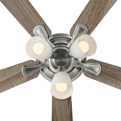 Hampton Bay Riley 44 in. Indoor LED Brushed Nickel Ceiling Fan w/ Light Kit