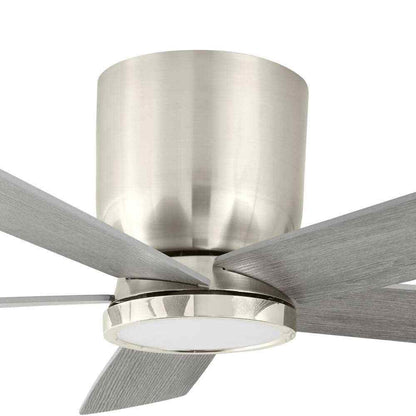 Home Decorators Britton 52 in. Integrated LED Indoor Brushed Nickel Ceiling Fan