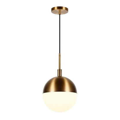 Meyer&Cross Orb 1-Light Large Globe Brass and Frosted Glass Pendant PD0333