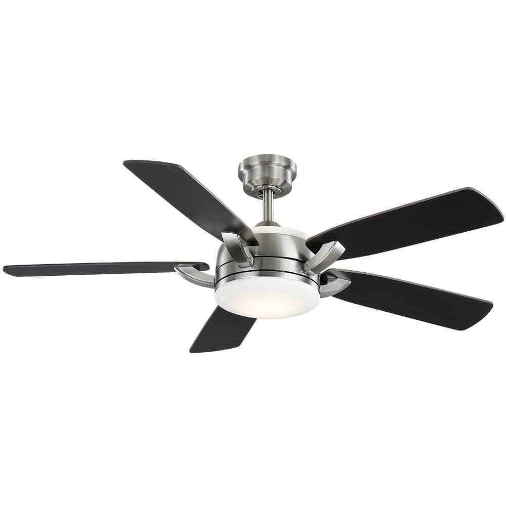 Home Decorators Colemont 52 in. Integrated LED Brushed Nickel Ceiling Fan