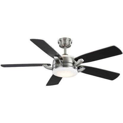 Home Decorators Colemont 52 in. Integrated LED Brushed Nickel Ceiling Fan