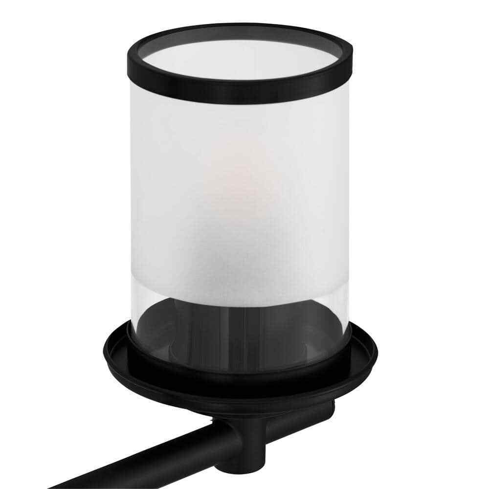 Hampton Bay Truitt 32.1 in. 4-Light Matte Black Modern Transitional Vanity