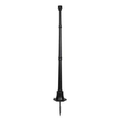 GAMA SONIC 79 in. Black Outdoor Cast Aluminum Decorative Lamp Post