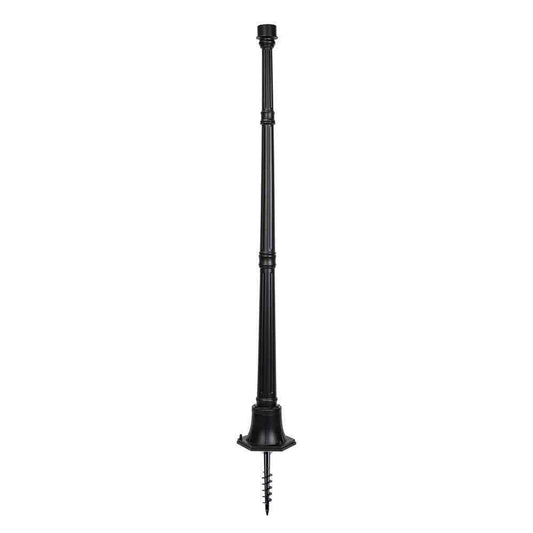 GAMA SONIC 79 in. Black Outdoor Cast Aluminum Decorative Lamp Post