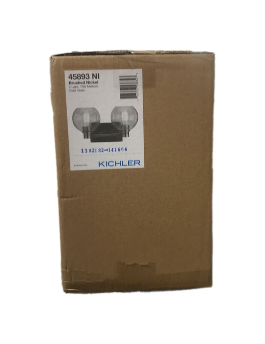 KICHLER Harmony 7.75 in. 2-Light Brushed Nickel Bathroom Vanity Light