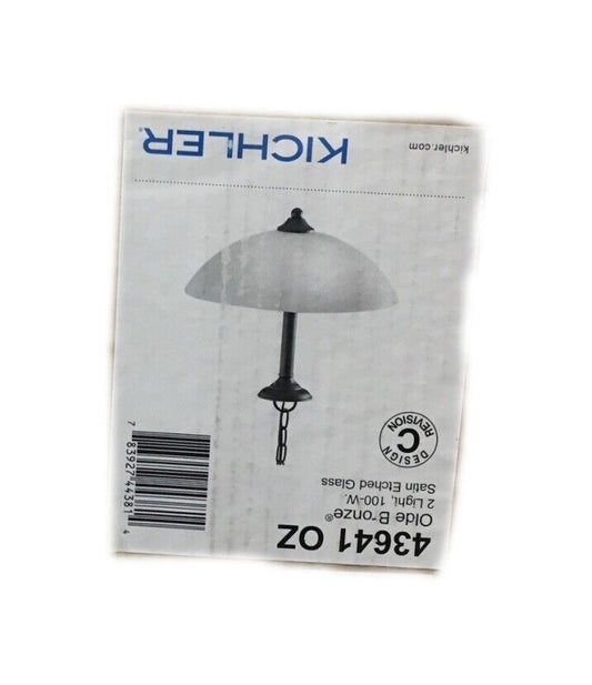 KICHLER Jolie 2-Light Olde Bronze Convertible Inverted Hanging Light/Semi Flush