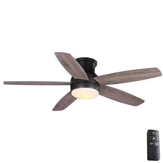 Home Decorators Ashby Park 52 in. White Color Changing LED Bronze Ceiling Fan