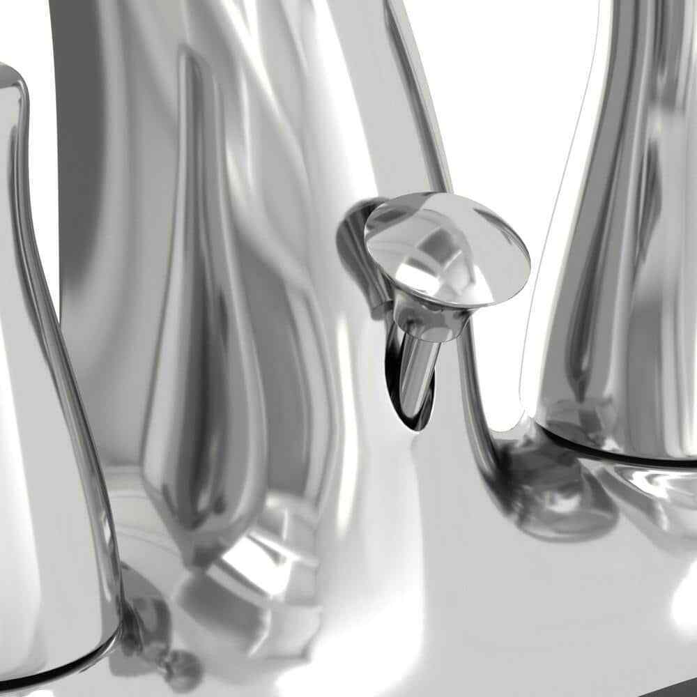 Glacier Bay Gable 4 in. Centerset 2-Handle Mid-Arc Bathroom Faucet in Chrome