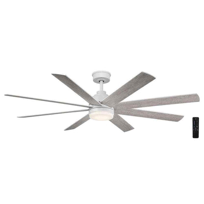 Home Decorators Celene 62 in. LED Indoor/Outdoor Matte White Ceiling Fan