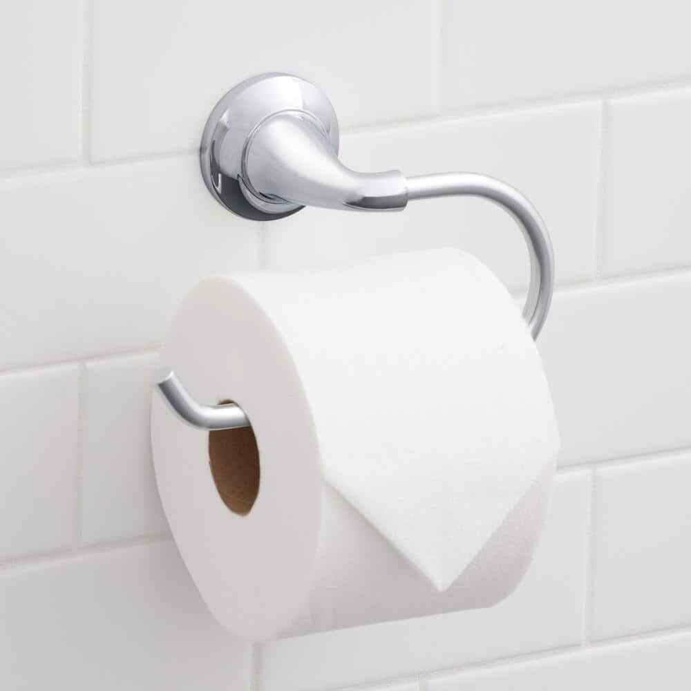 Glacier Bay Constructor Single Post Toilet Paper Holder in Chrome 20118-2001