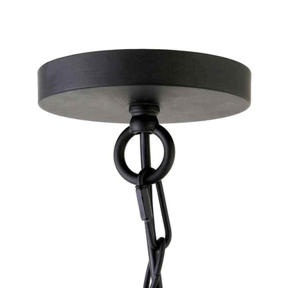 Meyer&Cross Verona 1-Light Blackened Bronze Pendant with Seeded Glass Shade