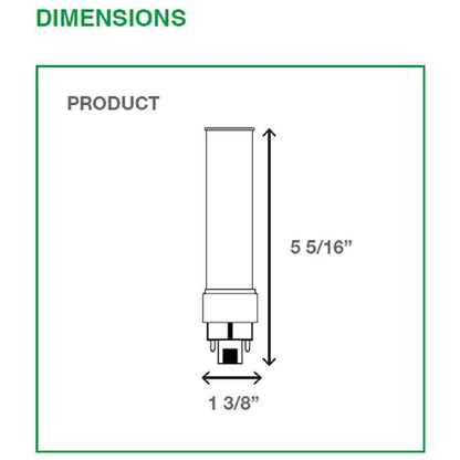 Simply Conserve 18W Equivalent CFLNI Horizontal G24Q PL LED Light Bulb 20-Pack