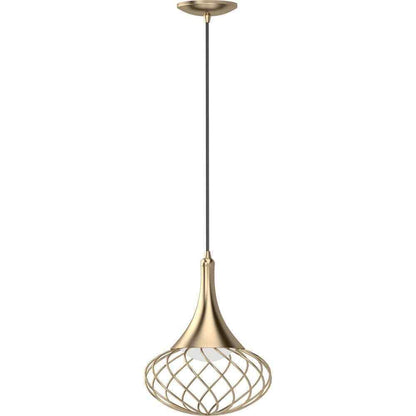 Volume Lighting LED Indoor Antique Gold Hanging Mini Pendant Light White Lens
