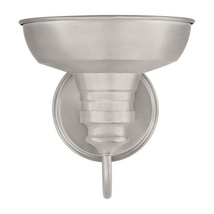 Hampton Bay Elmcroft 7.63 in 1Light Brushed Nickel Modern Farmhouse Sconce Light