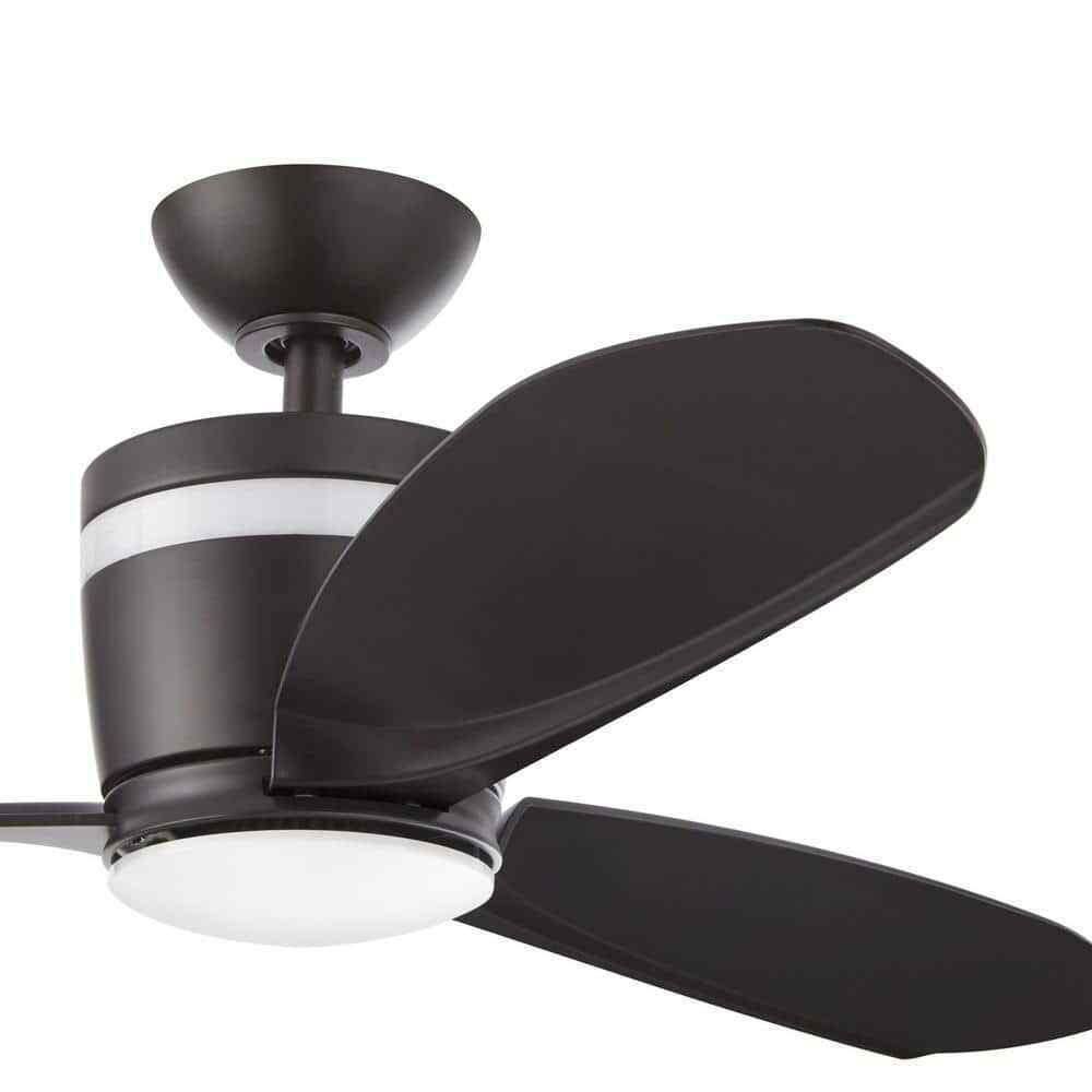 Home Decorators Collection Federigo 48 in. LED Matte Black Ceiling Fan SW1618MBK