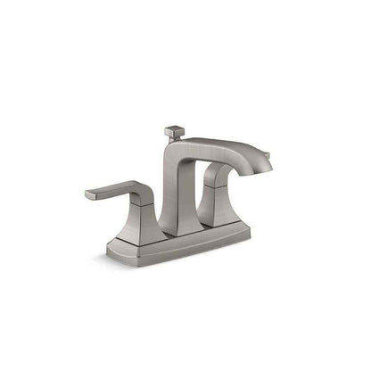 KOHLER Rubicon 4 " Centerset 2-Handle Bathroom Faucet in Vibrant Brushed Nickel